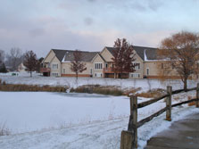 condo's overlooking pond