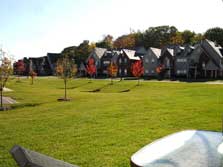 patio view over the central commons area