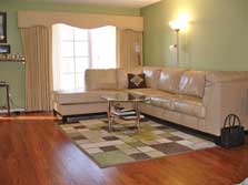 living room to doorwall