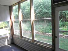 fully glassed-in porch