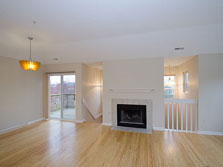 light-filled living and dining room