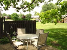 tranquil patio setting