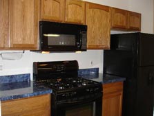 kitchen with upgraded appliances