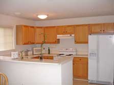 kitchen with oak cabinets