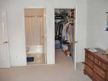 master bedroom with walk-in closet & master bath
