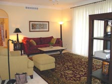 pleasant living room w/doorwall to deck