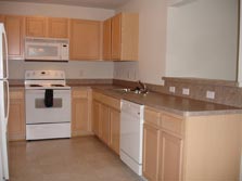 kitchen has upgraded cabinets