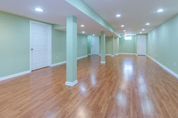 professionally finished basement