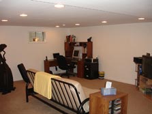 professionally finished basement