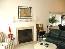 living room w/vaulted ceiling