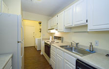 kitchen with many cabinets