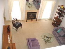 living room with fireplace