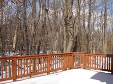 wooded deck views