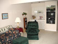 finished walkout lower level with mini kitchen
