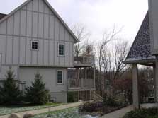 decks overlook wooded areas