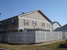 two story units with fenced yards