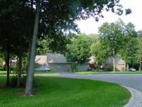 winding tree-lined streets