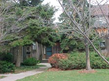 surrounded by mature trees