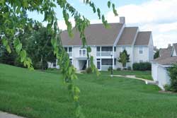 scenic setting across grassy commons