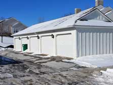 detached garages close to each building